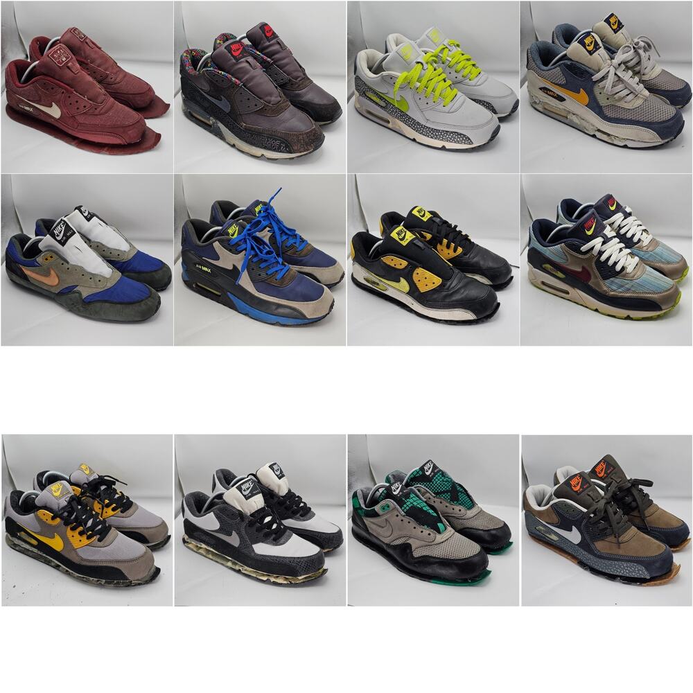 Vintage Nike Air Max 1 & 90 Lot - 12 Pairs Mens 9.5 & 10 Sneaker Restoration